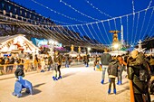 Frankreich,Paris,Jardin des Tuileries,der Weihnachtsmarkt,die Eisbahn