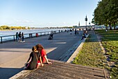 France, Gironde, Bordeaux, area listed as World Heritage by UNESCO, Bordeaux, Quai Louis XVIII, Les Platanes du Quais