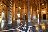 Spanien,Valencia,historisches Zentrum,die Seidenbörse,La Llotja (Lonja de la Seda),im gotischen Stil,von der UNESCO zum Weltkulturerbe erklärt,der gotische Seidenhandel,Säulensaal