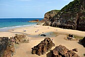 United Kingdom, Channel Islands, Jersey, parish of Saint Ouen, Plemont bay, Greve au Lanchon beach considered as the most beautiful in Jersey