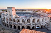 Frankreich,Bouches du Rhone,Arles,die Arenas,römisches Amphitheater aus den Jahren 80-90 n. Chr.,von der UNESCO zum Weltkulturerbe erklärt