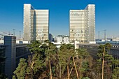 France, Paris, the National Library of France (BNF), François Mitterrand site by architect Dominique Perrault