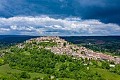 Frankreich,Tarn,Dorf Cordes-sur-Ciel,von einer Drohne