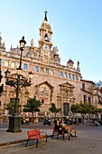 Spain, Valencia, the pedestrianized historical center, Market square (Plaça del Mercat), Sant Joan del Mercat church (Església de Sant Joan del Mercat)