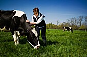 Frankreich,Seine et Marne,Saint Thibault des Vignes,Brigitte Brodier-Bisson,Bauernhof Saint Thibault,Zucht,Herstellung und Direktverkauf von Milchprodukten