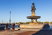 Frankreich,Gironde,Bordeaux,Zone des Weltkulturerbes der UNESCO,Place de la Bourse und Brunnen der Drei Grazien