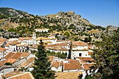 Spain, Andalusia, Province of Cadiz, Grazalema, Sierra de Grazalema Natural Parc, White village (Pueblos Blancos) on the White Villages road (Ruta de los Pueblos Blancos)