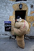 Switzerland, Valais, Evolene valley, Evolene, Carnaval with the Empailles and the Peluches who come from Pagan rites and go around the villages to frighten the bad spirits of winter