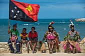 Papua New Guinea, National Capitale district, Port Moresby, Ela Beach District, Independence Festival held every year mid-September, mudmen