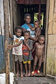 Indonesia, Papua, Asmat district, Per village, pole ceremony