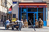 France, Gironde, Bordeaux, area classified as World Heritage by UNESCO, café le Charabia on rue du Maréchal Joffre