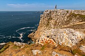 France, Finistère (29), Cornouaille, Crozon Peninsula, Camaret-sur-Mer, Pen-Hir Point in the Iroise Sea