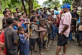 Papua-Neuguinea,Provinz East Sepik,Sepik River Region,Kambaramba Village,Massenimpfung gegen Poliomyelitis während der Kampagne zur Ausrottung der Epidemie 2019