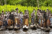 Indonesia, Papua, Asmat district, Asmat tribe in Uwus village