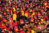 Papua New Guinea, National Capitale district, Port Moresby, Waigani District, Independence Hill, Independence Day celebration held each year on September 16, students walk