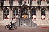 Netherlands, Zeeland province, Walcheren, Middleburg, Town hall rebuilt in the 16th century, one of the most accomplished examples of flamboyant Brabant Gothic. Roosevelt Academy Headquarters