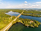 Kanada,Ontario,Thousand Islands (1000 Inseln) bei Gananoque (Luftaufnahme)