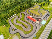 Kanada,Quebec,Saint Felicien,Karting-Strecke (Luftaufnahme)