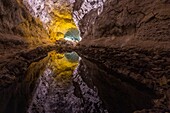 Spain, Canaries Islands, Lanzarote island, the caves of Los Verdes close to Arrieta