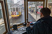 Portugal, Lisbon, tram, tram driver, in the tramway,