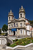 Portugal, Minho Region, Braga, Sanctuary of Bom Jesus do Monte classified UNESCO World Heritage accessible by a master staircase of 600 steps, Via Sacra, consisting of the stairs of the Five Senses and the staircase of the Three Virtues