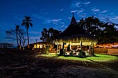 Colombia, Vichada, Puerto Carreno, Ventana Reserve on the Orenoco river, accomodation in a hacienda, hut whre one set up the hammocks for the night