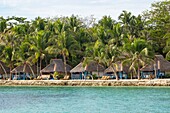 Philippines, Palawan, Roxas, Green Island Bay, sea front rooms of Modessa Island Resort