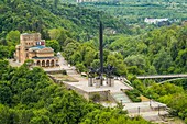 Bulgarien,Veliko Tarnovo,Das Museum der Schönen Künste und das Denkmal der Assen-Dynastie ist den Königen Assen,Peter,Kaloyan und Ivan Assen II. gewidmet (erbaut 1985)