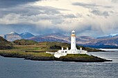 Vereinigtes Königreich,Schottland,Highland,Innere Hebriden,Loch Linnhe,Isle of Lismore Eilean Musdile Leuchtturm,östlich der Insel Mull zwischen Oban und Craignure auf Mull