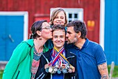 Sweden, County of Vastra Gotaland, Hokerum, Ulricehamn hamlet, Rochat family report, Sonia, Pierre, Eliot, Emile all very proud of Eliot who has a very good level in athletics