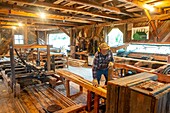 Kanada,Provinz Quebec,Region Lake Saint Jean,La Dore,Besuch eines ehemaligen Sägewerks: Moulin des Pionniers