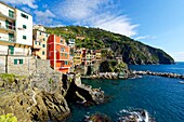 Italien,Ligurien,Provinz La Spezia,Nationalpark Cinque Terre,von der UNESCO zum Weltkulturerbe erklärt,Dorf Riomaggiore