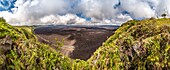 Ecuador, Galapagos Archipelago, listed as World Heritage by UNESCO, Isabela Island (Albemarie), panoramic view of Sierra Negra volcano crater