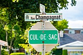 Canada, Quebec province, Levis, street sign