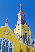 Chile, Los Lagos region, Chiloé Island, town of Castro, Iglesia de San Francisco (St. Francis Church) listed as World heritage by UNESCO