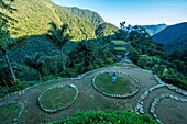 Colombia, Sierra Nevada de Santa Marta, Tayrona Park, trek of the Lost City, registered World Heritage by UNESCO, Celso the wiwa mamo with his poporo