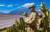 Peru,Arequipa,oder Weiße Stadt,von der UNESCO als Weltkulturerbe anerkannt,Flughafen,Vulkan El Misti