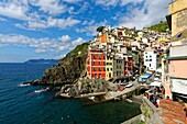 Italien,Ligurien,Provinz La Spezia,Nationalpark Cinque Terre,von der UNESCO zum Weltkulturerbe erklärt,Dorf Riomaggiore