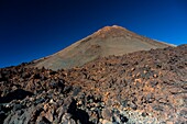 Spanien,Kanarische Inseln,Insel Teneriffa,Parque Nacional del Teide (Teide-Nationalpark),von der UNESCO zum Weltnaturerbe erklärt,der Gipfel des Vulkans Teide