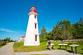 Canada, Quebec province, Manicouagan region, Les Bergeronnes, Cap de Bon Desir, The Lighthouse