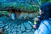 Colombia, Sierra Nevada de Santa Marta, Tayrona Park, trek of the Lost City, registered World Heritage by UNESCO, kogi family of the sanctuary's keeper