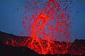 France, Reunion Island, Piton Volcano of la Fournaise erupting