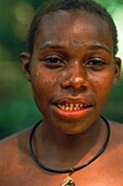 Congo, East, Lobeke, the Baka are a group of nomadic hunter-gatherers living in the forests of the Congo Basin