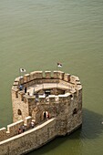 Serbia, Brani&#x10d;evo, Golubac, the fortress of Golubac dates from the 14th century is located on the banks of the Danube