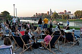 Polen,Woiwodschaft Kleinpolen,Krakau,Podgorze aera,Terrasse des Forums Przestrzenie