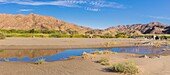 Namibia, Karas province, Ai Ais-Richtersveld Transfrontier Park, sunrise, Fish River (natural border with South Africa)