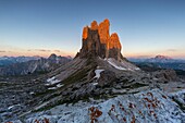 Italien,Trentino-Südtirol,Dolomitenmassiv,von der UNESCO zum Weltnaturerbe erklärt,Drei Zinnen von Lavaredo