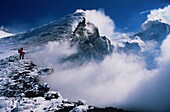 Italy, Sicily, volcano Etna, Peak crater of Etna in winter