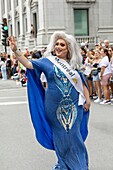 Kanada,Provinz Quebec,Montreal,Montreal Pride Festival,Abschlussparade,LGBTQIA+ Gemeinschaft ((lesbisch,schwul,bisexuell,trans,queer,intersexuell,asexuell))