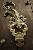 Colombia, Bolivar Department, Cartagena of the Indies, colonial center registered World Heritage bu UNESCO, knocker or door hammer